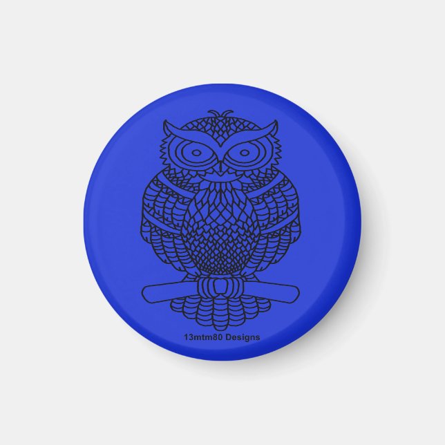 Owl (dark blue) - Magnet (Front)