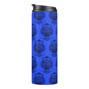 Owl (dark blue) - Thermal Tumbler