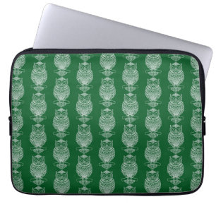 Owl (dark green) - Laptop Sleeve
