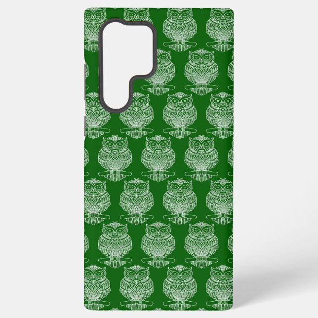 Owl (dark green) - Samsung Case (Back)