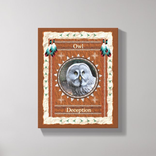 Owl Deception Energy Canvas Print (Front)