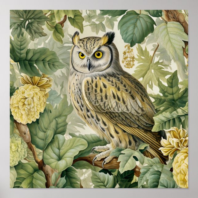 Owl Decorative Painting  Poster (Front)