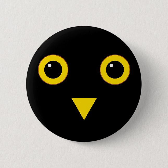 Owl Design 6 Cm Round Badge (Front)