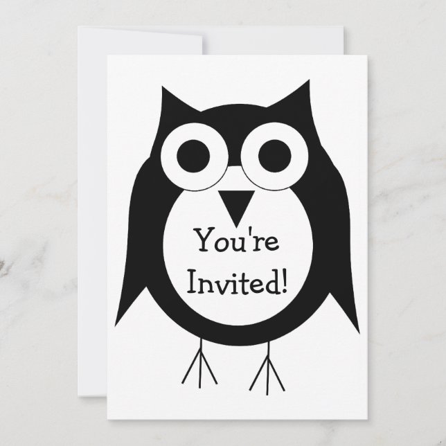 Owl Design Any Occasion Invitation (Front)