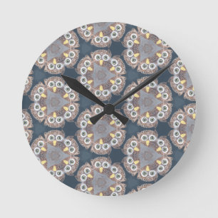 owl design home decor clock