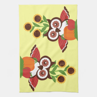 Owl design kitchen towel
