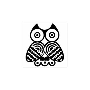 Owl Design Rubber Stamp
