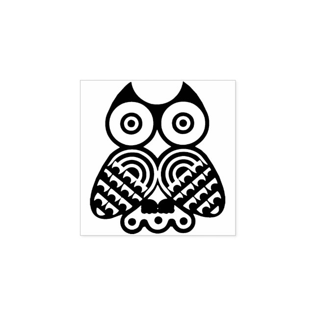 Owl Design Rubber Stamp (Imprint)