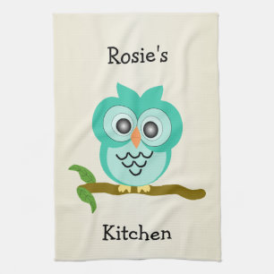 Owl Design Tea Towel