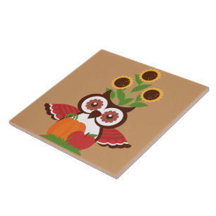 Owl design tile