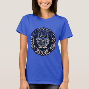 Owl Design with Geometric Patterns T-Shirt