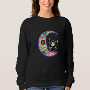 Owl Dia De Los Muertos Skeleton Sugar Skull Sweatshirt