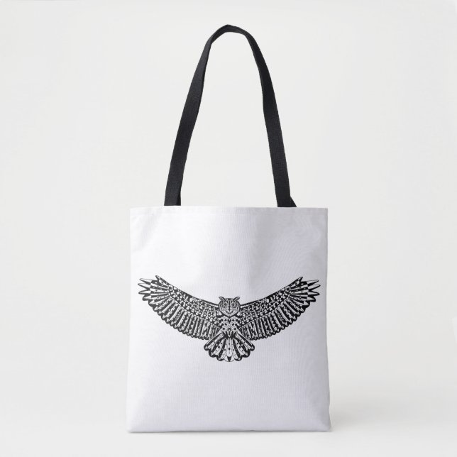 Owl Doodle 2 Tote Bag (Front)