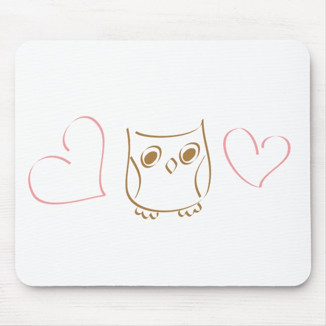 Owl Doodle Mouse Mat (Front)