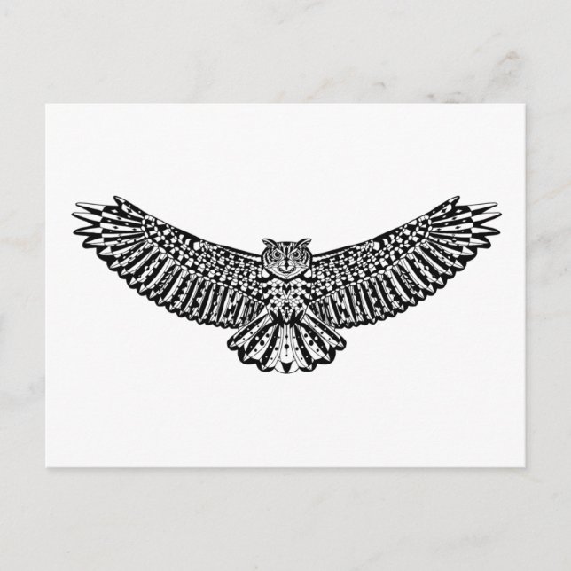 Owl Doodle Postcard (Front)