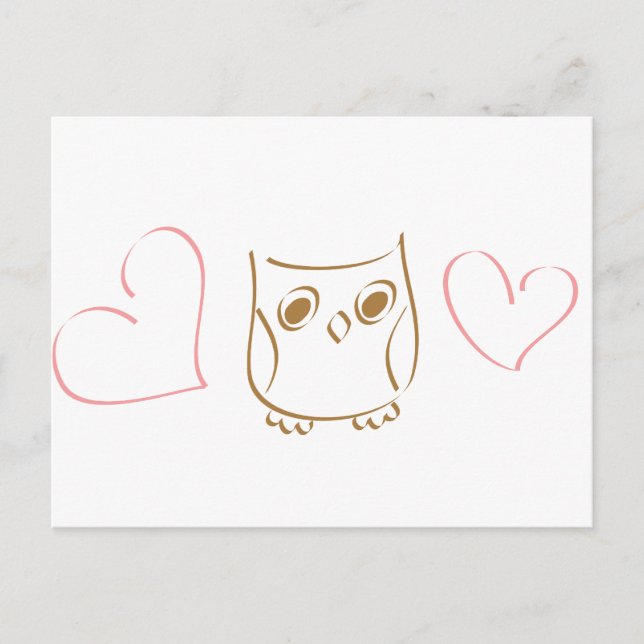 Owl Doodle Postcard (Front)