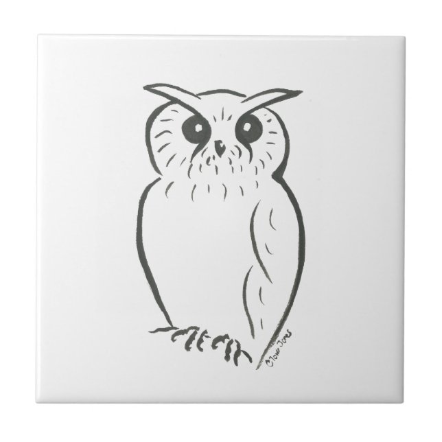 Owl doodle tile (Front)