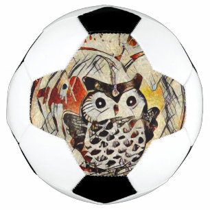 Owl drawing football