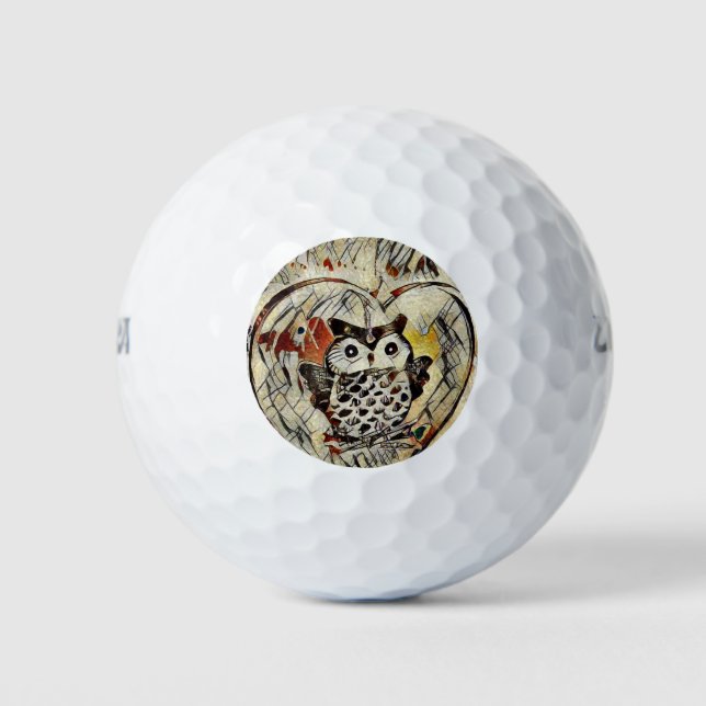 Owl drawing golf balls (Front)