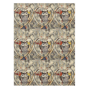 Owl drawing tablecloth