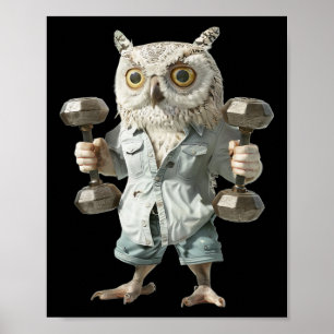 Owl Dumbbells Poster