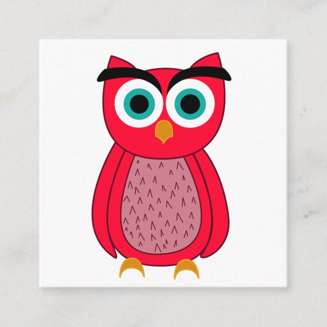 Owl   enclosure card (Front)