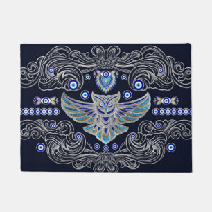 Owl Evil Eye Ornament Doormat