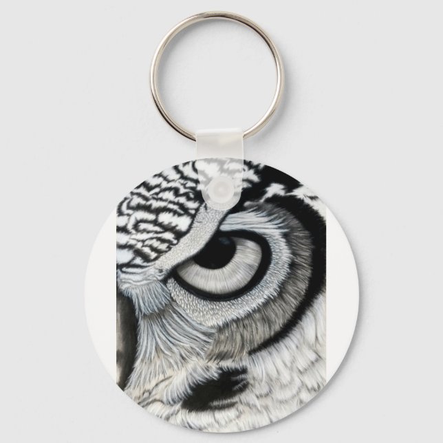 Owl Eye right side 2 of 2 Key Ring (Front)