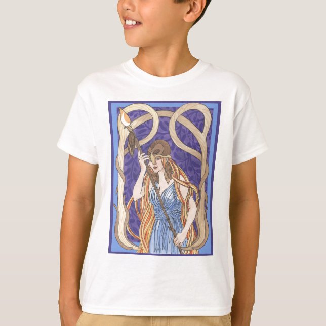 Owl Eyed Athena Messenger T-Shirt (Front)
