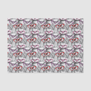 Owl Eyeglasses Pattern Tissue Paper
