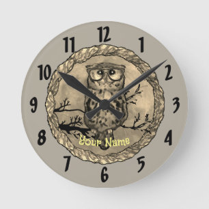 Owl Eyes Clock
