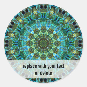 Owl Eyes kaleidoscope Classic Round Sticker