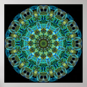 Owl Eyes kaleidoscope Poster