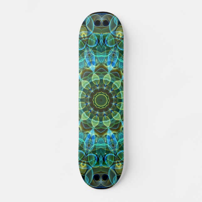 Owl Eyes kaleidoscope Skateboard (Front)