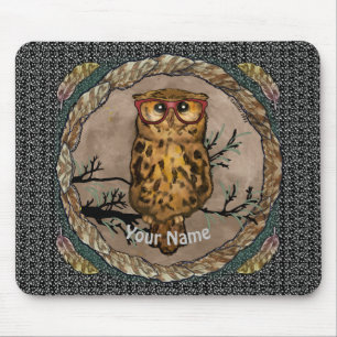 Owl Eyes Mouse Pad