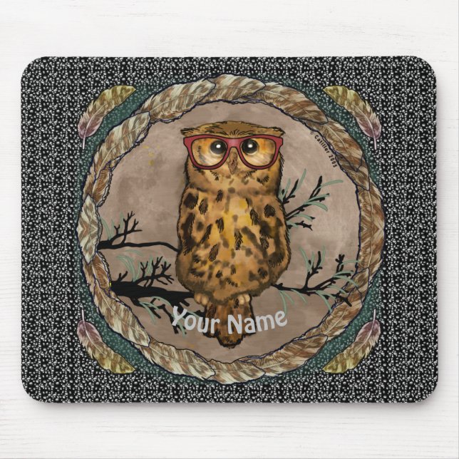 Owl Eyes  Mouse Pad (Front)
