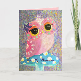 Owl Fairy Princess Valentine's Day Card