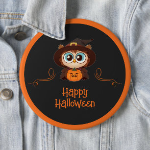 Owl/Fall/Autumn/Halloween/pumpkin 6 Cm Round Badge