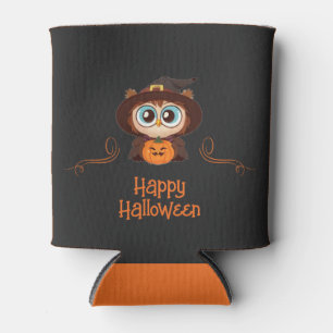 Owl/Fall/Autumn/Halloween/pumpkin Can Cooler