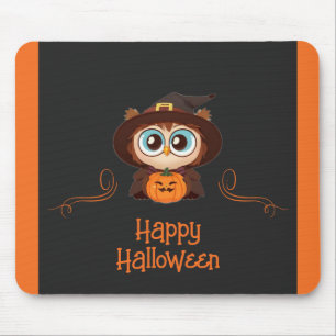 Owl/Fall/Autumn/Halloween/pumpkin Mouse Mat
