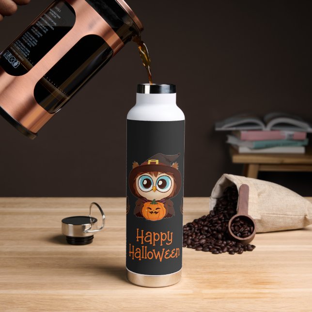 Owl/Fall/Autumn/Halloween/pumpkin Water Bottle (Coffee)