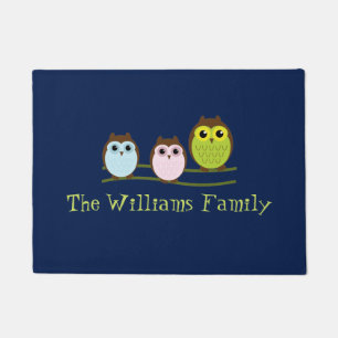 Owl Family Door Mat