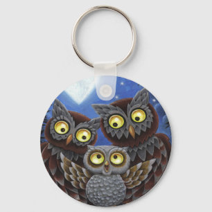 Owl Family Keychain