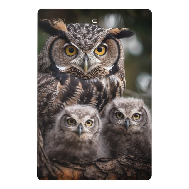 Owl Family Mini Clipboard (Back)