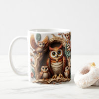 Owl Family Mug: A Hoot of a Gift for Bird Lovers