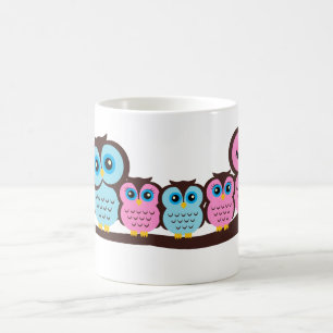 Owl Family of Five Coffee Mug