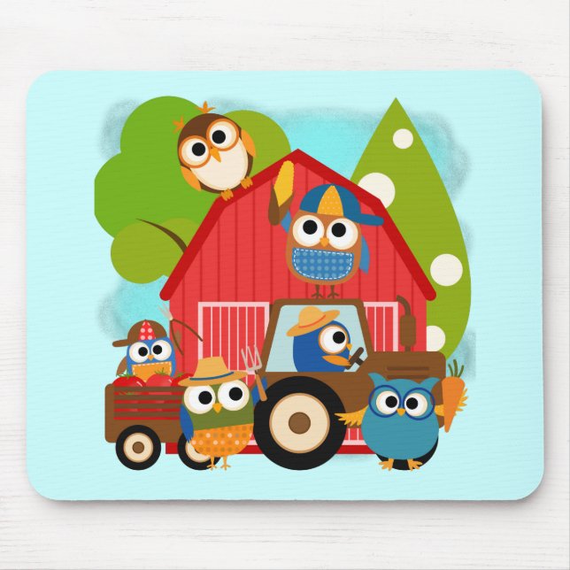 Owl Farmers Mouse Mat (Front)