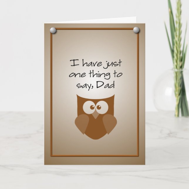 Owl Father's Day Card (Front)