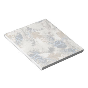 owl Feathers, grey, beige and blue, bird, light, N Notepad