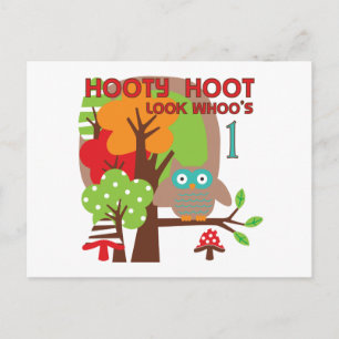 Owl First Birthday T-shirts and Gifts Postcard